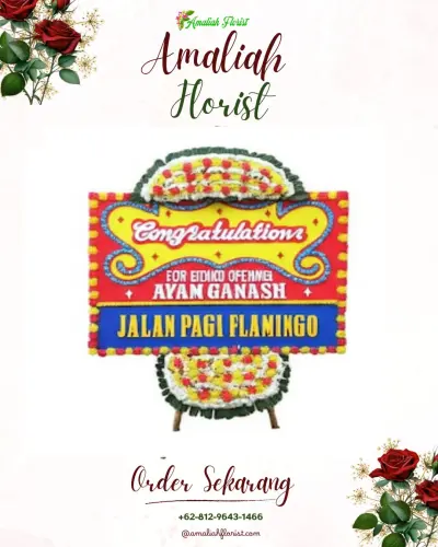 Bunga Papan Congratulation di Gedung Serbaguna Jekan Raya